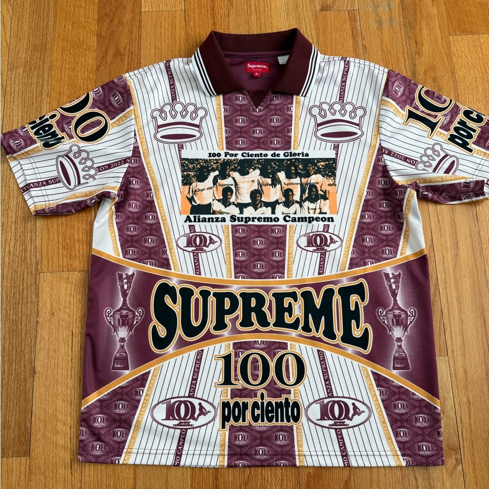 Supreme Brown and White Casual Button Down Shirt